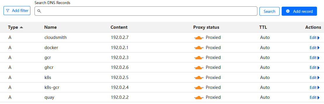 CF 私有 dns 解析